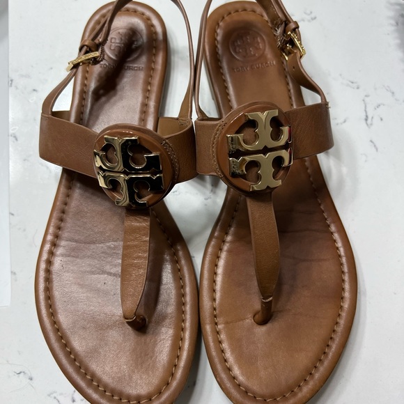 Tory Burch Shoes - Tory Burch Tan Claire Sandals, Rohan Tan, Size 9